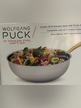 Wolfgang Puck 10" Stainless Steel Chef's Pan - Silver